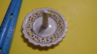 Vintage Lenox Ring Dish Holder Porcelain Gold Trim Delicate