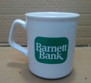 Rare Vintage Barnett Bank Ceramic Coffee Mug Tea Cup.  Vg Cond