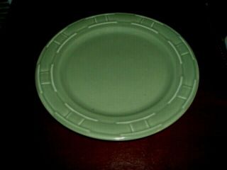 Longaberger Pottery Woven Traditions Sage Green 7 1/4 " Plate 8ea