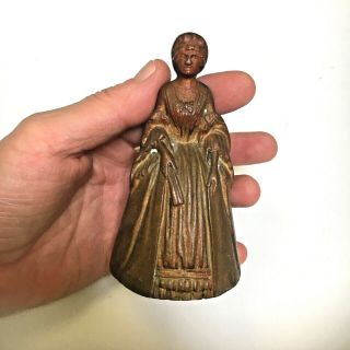 Antique Bronze Lady Bell Victorian