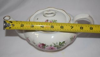 EUC Fine Porcelain Tea Pot Roses Made In England 30 - 32 Oz 3