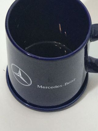 Mercedes Benz Car Lover Coffee Cup Mugs Kitchen Ceramic Cup Plate Navy Blue