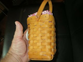 Longaberger Horizon of Hope Handwoven Basket 1998 with liner and protector 3