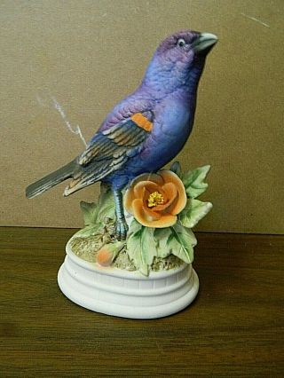 Blue Grosbeak Bird Figurine Napcoware Japan Limited Edition Series C - 7250