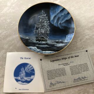 The Rescue Legendary Ships Of The Sea Collector Plate Royal Cornwall W/