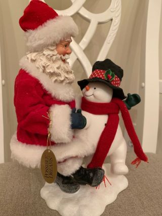 Possible Dreams Santa And Snowman Dancing Figurine,  Christmas