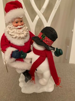 Possible Dreams Santa and Snowman Dancing Figurine,  Christmas 2