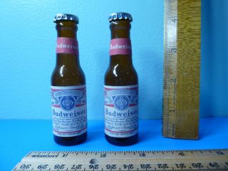 Budweiser Bottles - Vintage Salt & Pepper Shakers