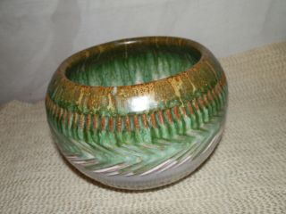Vintage,  Ceramic,  Drip Glazed,  Green & White,  Planters Pot 4