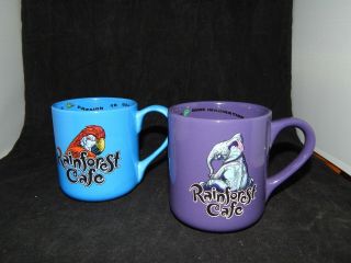 2 Rainforest Cafe Parrot Rio And Elephant Tuki Coffee Tea Mug Mugs
