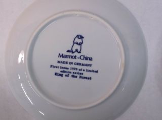 1970 Marmot China Germany Elk & Polar Bear Christmas Wildlife Plates 3