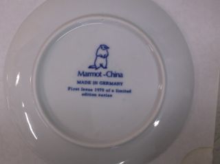 1970 Marmot China Germany Elk & Polar Bear Christmas Wildlife Plates 5