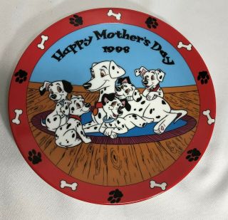Grolier 1998 Walt Disney 101 Dalmations Mothers Day Plate Puppy Love