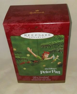 Vintage Hallmark Keepsake Ornament Peter Pan Off To Neverland W/ Box $7.  99