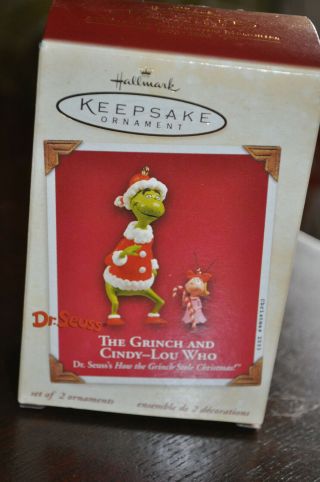 Hallmark Keepsake Ornament Grinch And Cindy Lou - Who Dr.  Seuss