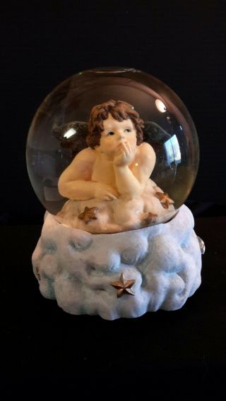 Angel Snowglobe Laying On A Cloud Song " I Say A Little Prayer For You "