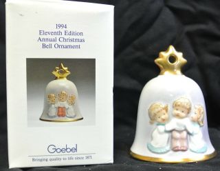 1994 Goebel Hummel Annual Christmas Bell Ornament Tenth Edition Angles Cherubs