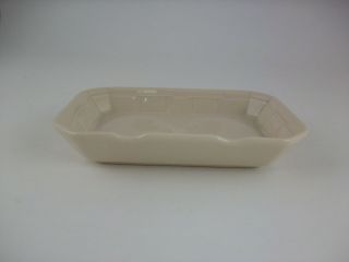 Longaberger Pottery Double Spoon Rest Ivory White