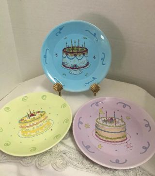 Birthday Cake Plates From Avon 2003 Presidents Club Birthday Gift Set Of 3