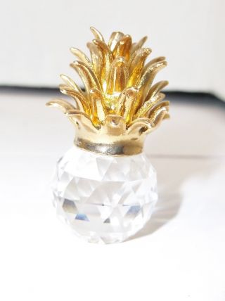 Iris Arc Crystal Pineapple W/ Gold Figurine Logo On Bottom 1.  5 "