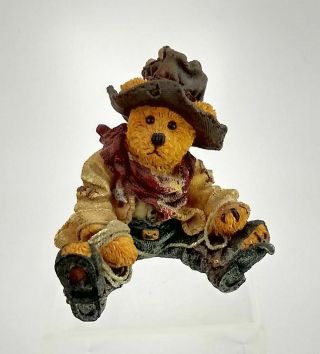 Boyds Bears Hop - A - Long Deputy Resin Figurine 2247 Bearstone W Box & Tag Western