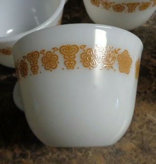 Pyrex Corelle BUTTERFLY GOLD Set of 6 Coffee/Mugs - 2