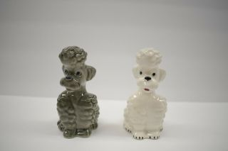 Hummel Goebel Poodle Figurines Porcelain West Germany Black And White Dogs