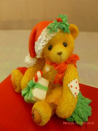 Cherished Teddies Enesco 1993 December Christmas Bear Denise Figurine Flawless