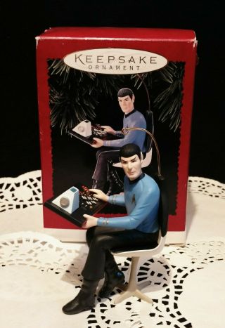 1996 Star Trek Hallmark Keepsake Christmas Ornament - Mr.  Spock W/box