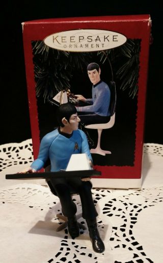 1996 Star Trek Hallmark Keepsake Christmas Ornament - Mr.  Spock w/Box 4