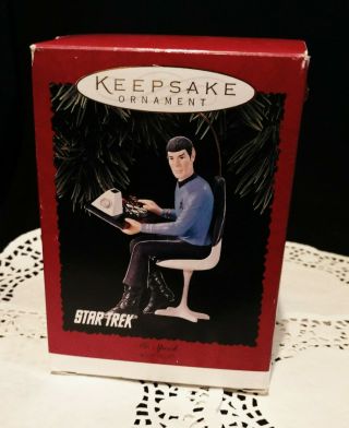 1996 Star Trek Hallmark Keepsake Christmas Ornament - Mr.  Spock w/Box 5