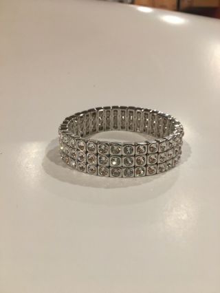 Touchtone Crystal By Swarovski Silver And Crystal Bracelet