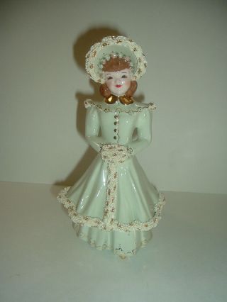 Florence Ceramics Betsey Lady Figurine Light Green Dress