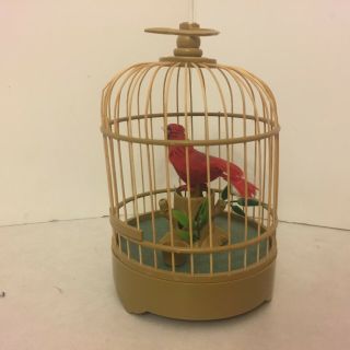 Singing Bird In Cage - Sound Activated - Chirps And Tweets - Bird Spins