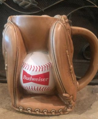 1995 Budweiser Baseball Mitt Stein Mug Sports Collectible