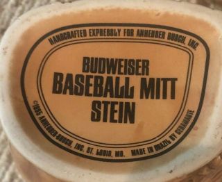 1995 Budweiser baseball Mitt Stein Mug Sports Collectible 3