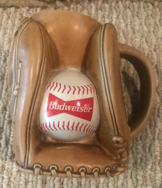 1995 Budweiser baseball Mitt Stein Mug Sports Collectible 5