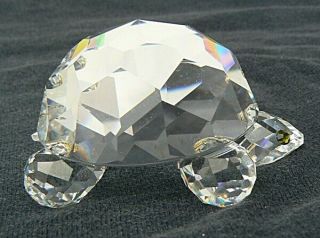 Swarovski Silver Crystal Large Turtle Green Eyes 7632045 3