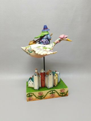 Enesco Jim Shore Rhyme Time mother goose flying over town large 10 1/2 