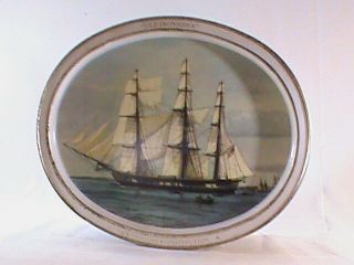 Vintage 1976 Currier And Ives Bicentennial Tin With Two Decorated Sides