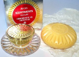 Avon Sentiments Occur Cream Sachet And Soap 1969 Nos