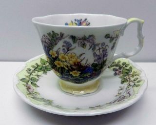 1983 Royal Doulton " Spring " Cup&saucer Signed Jill Barklem Brambly Hedge Collect.