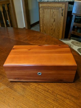 Vintage Lane Small Mini Cedar Chest Jewelry / Trinket Box No Key Omaha Nebraska