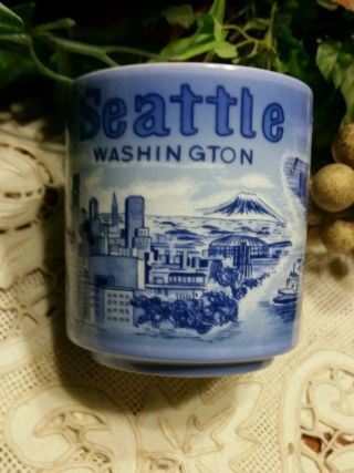 Seattle Washington Mug Coffee Cup Lavender Kingdome Sea - Tac Airport Ferry Boat