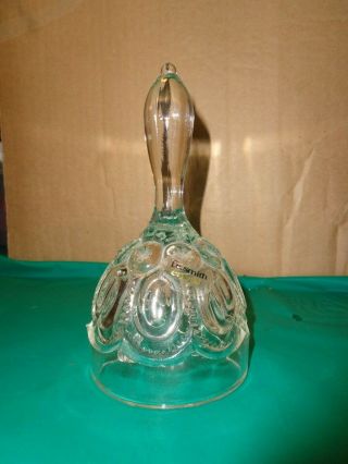 Vintage L.  E.  Smith Clear Crystal Moon And Stars 6 " Glass Bell