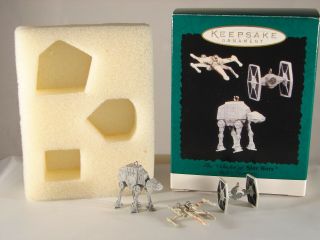 Hallmark Keepsake Set Of 3 Miniature Ornaments The Vehicles Of Star Wars 1996