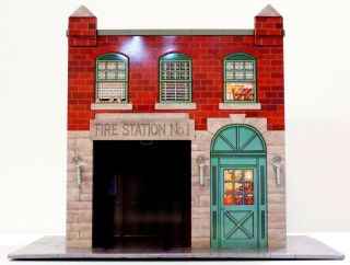 Hallmark Kiddie Car Classics Tin - litho Fire Station No.  1 Limited Edition 2