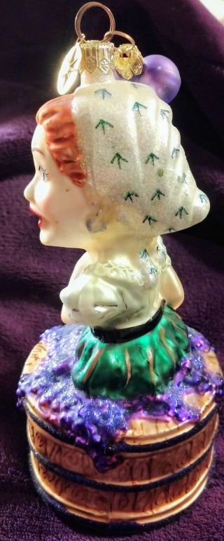 Radko Lucille Ball I Love Lucy Grape Stomping Glass Ornament 4