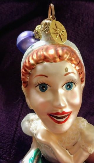 Radko Lucille Ball I Love Lucy Grape Stomping Glass Ornament 6