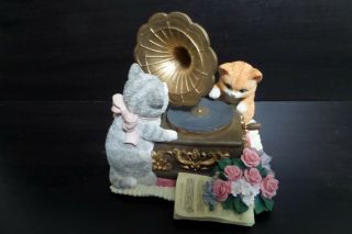 San Francisco Music Box Company Two Cats And A Phonograph